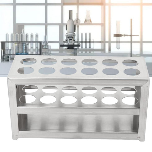 Test Tube Rack, 12 Holes, 3 Tiers Metal Stainless Steel Holder for Laboratory Scientific Experiments