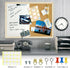 OWLKELA Dry Erase Cork Board 16.5"x12.6" | Notice Pin Board, Memo Board with Wooden Frame and Push Pins