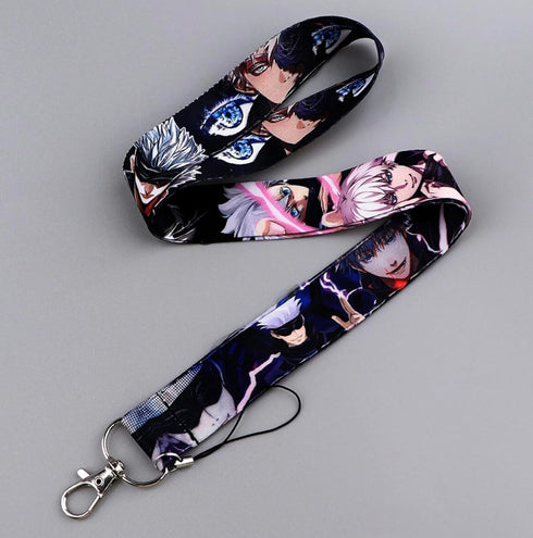 Satoru Gojo Jujutsu Kaisen Anime Manga 17.7" Neck Lanyard Keychain Holder ID Badge Mobile Phone Pin Strap