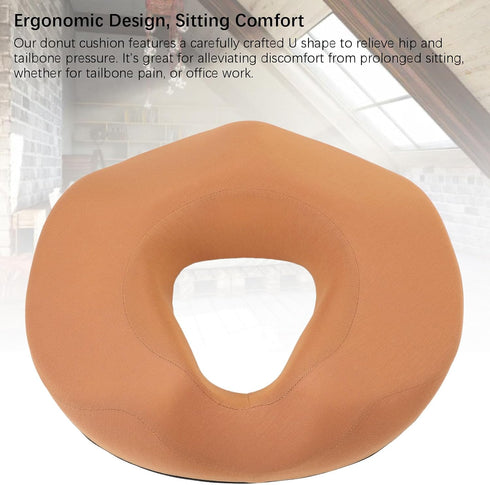 Portable U-Shaped Memory Foam Donut Cushion (Orange)