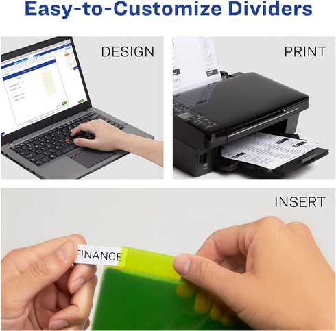 Avery Dividers for 3 Ring Binders - 8-Tab Plastic Binder Dividers, Multicolor, 24 Sets (11901)