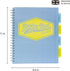 Pukka Pad 5 Subject Spiral Notebook 3-Pack, 200 Pages with Repositionable Dividers & Perforated Edges for Office