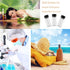 JIUWU 10 Pack 10ml Clear Glass Vials with Screw Caps Small Liquid Sample Vial Leak-Proof Empty Bottle