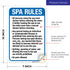 10x7 Inches, 4 Spa Rules All Person Using The Spa Must Shower Before Hawaii Sign, Mil Vinyl Decal Stickers Weather