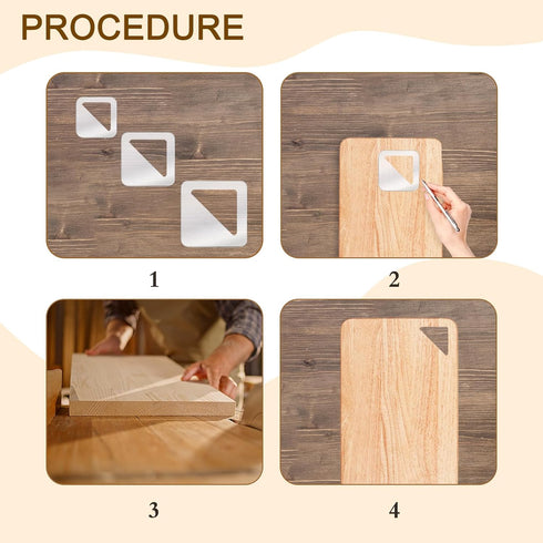 3 2/2.5/3 Inch 5mm Pcs Triangle Cutting Board Template, Charcuterie Board Handle Template, Acrylic Router Templates