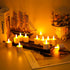 12pcs Esup Rechargeable Tea Lights Candles Flameless Flickering Candles with Remote Control Timer & Charging Base