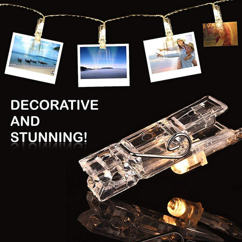 40 8 LiyuanQ LED Photo Clip String Lights with Remote, Modes Indoor Fairy String Lights for Hanging Photos Pictures