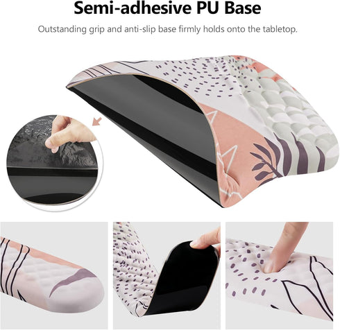 Mouse Pad Wrist Support - 2 in 1 Keyboard Wrist Rest + Ergonomic Mouse Pad for Easy Typing & Pain Relief