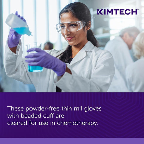 100 Kimberly-Clark Safeskin Purple Nitrile Exam Gloves, Medium, Purple, Box