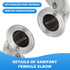 90 Elbow 1 1/4 "(32mm) 2 Pack 304 1.5" 50.5mm PATIKIL Degree Tube OD, Stainless Steel Sanitary Pipe Fittings Tri