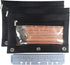 Enyuwlcm 3 Ring Binder Pencil Pouch - Durable Zipper Pencil Case with Clear Window, 2 Pocket Black Canvas, 4 Pack