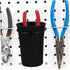 4pcs GLEAVI Pegboard Bins Hooks for Garage and Workbench Organization Tool Hangers for Screw and Wrench Storage Solid