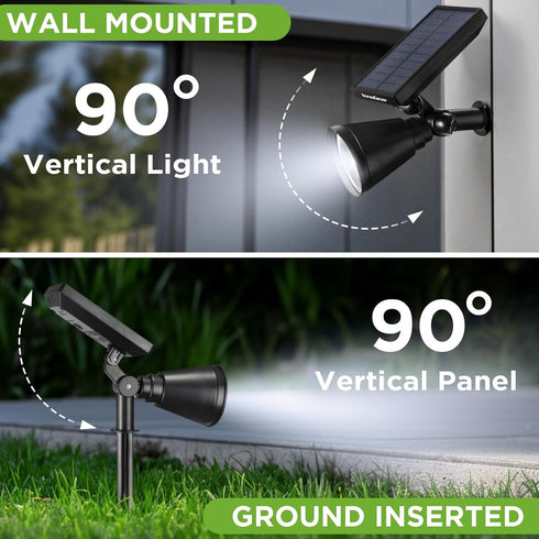InnoGear Solar Spot Lights, Outdoor Solar Lights Solar Spotlights Flag Pole Light Waterproof Landscape Lighting Outside