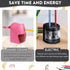 Eagle Electric Pencil Sharpener, Battery or USB Operated, Dual Holes, Dual Blades, Fits Pencils of Size 6-8mm and