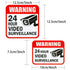 20 2 5 5 Inches 3 4 Inches 24 Tatuo Pieces Video Surveillance Sticker Sign Decal Size for Home Business Camera Alarm