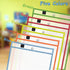Ndsox 50 Packs Oversized Dry Erase Pockets, Heavy Duty Clear Plastic Document Sleeves for Teacher Classroom