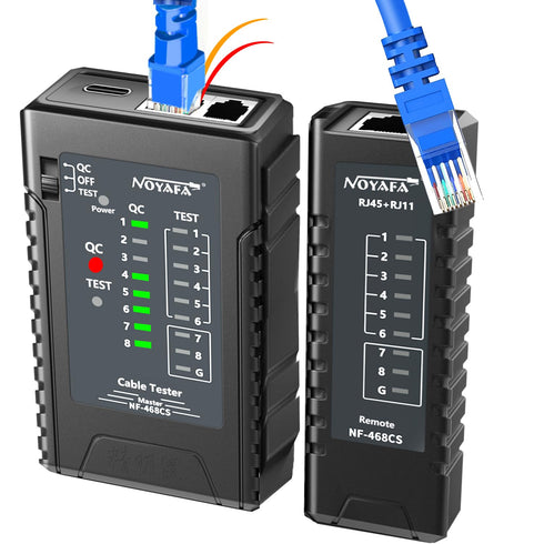 NF-468CS Ethernet Cable Tester, RJ45/RJ11/CAT5/CAT6/CAT5E/CAT6A/CAT7/POE, UTP/STP Continuity Tester, Network Tools