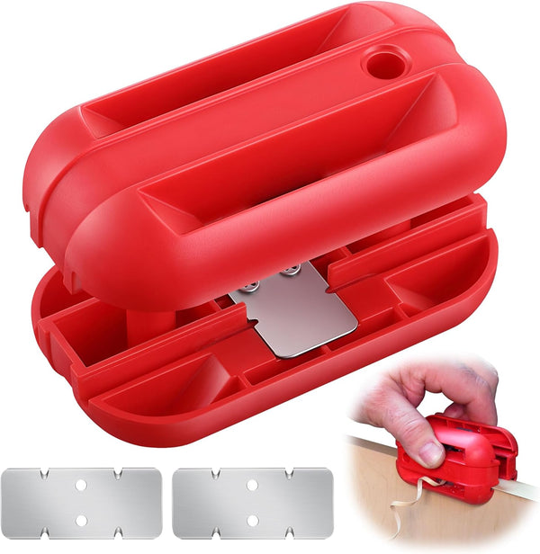 Edge Banding Trimmer, Hand Planer Edge Quad Trimmer with Tungsten Carbide Blades for Woodworking Deburring Tool