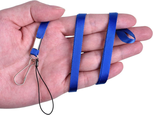 Wisdompro 30 Pack Colorful 17 inch Nylon Neck Lanyard Strap with J-hook for Keys, ID Badges, USB Flash Drives