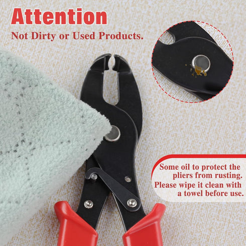 Strain Relief Crimper, Anti-Rust Low Carbon Steel Electrical Pliers for Power Cable Fasten Wire Tool