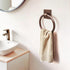 7-Inch Hammered Monarch Abode Bathroom Towel Holder Round Antique Copper Bathroom Hand Towel Holder for Bathrooms Wall