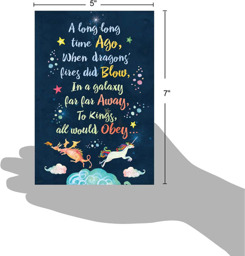 NobleWorks Funny Happy Birthday Card with Envelope, Colorful Humor Note, Long Ago and Far Away C6894BDG