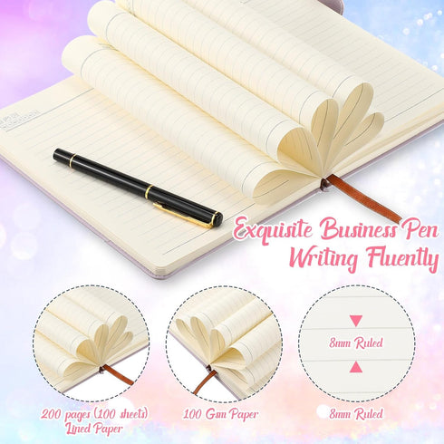 Cholemy 12 Pcs Christmas Gifts Journal for Women Men, A5 Leather Hardcover Notebook with Pen, 200 Pages