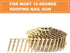 BHTOP 1080 Count Coil Roofing Nails, 1-Inch x .120-Inch for Roofing Nail Gun, Electro Galvanized Air Nails