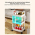 Rolling Carts with Wheels, Rolling Storage Cart with Handle and Lockable Wheels, Storage Cart On Wheels for Office