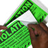 SmartSign Parking Violation Stickers, Pack of 50 Labels, 5" x 8" Paper, Fluorescent Green, USA-Made