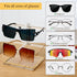 2-Tier 2 Trimmed Counter Acrylic Sunglasses Display Stand, Clear Glasses Stand for Pairs, Luxury Gold Eyeglasses Holder
