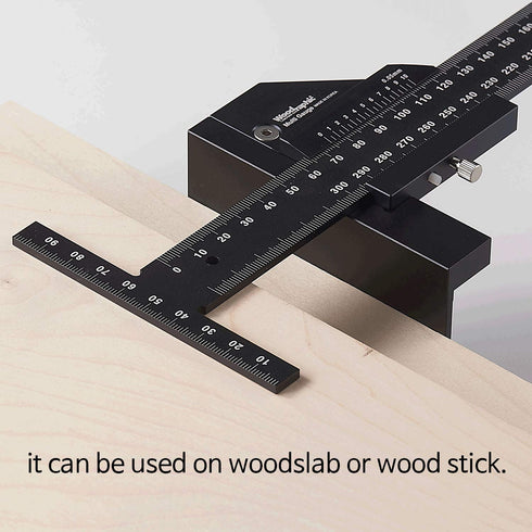 Scriber Gauge Precision Marking Tool, Measuring Ruler, Layout Square, Thickness Gauge for Woodworking Projects