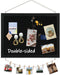 Black Cork Board with Linen Double-Sided, 16''X 12'' Wall Mounted Bulletin Board for Office Home School