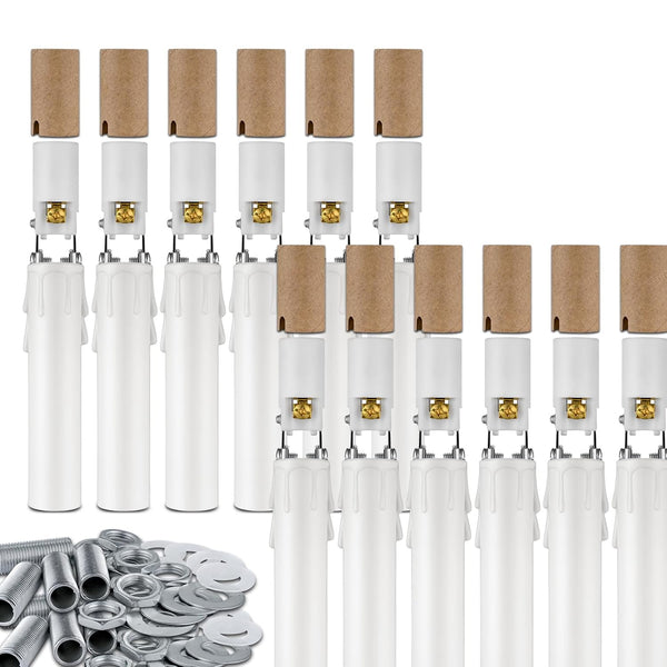 Candelabra E12 Light Socket,Length Adjustable Ceramic Bulb Socket for Chandelier Lighting,Candelabra Lamp