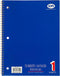 EPI Spiral Notebook, 1 Subject, Wide Ruled Paper, 70 Sheets, Blue, 3 Pack