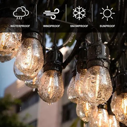 S14 Bulbs 3V 2700K E26, 15-Pack Jslinter Energy-Efficient LED String Light Replacement - Solar-Powered, Shatterproof