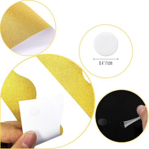 Bulletin Board Borders with 50 Pieces Gold Decorations for Bulletin Board/Black Board Trim for Classroom and School Use