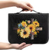 Bird Flower PU Leather Bible Covers for Women, Large Waterproof Bible Holder Case with Handle, Bible Organizer Bag for