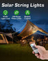4 1: 39.4Ft 150LEDs, 3600mAh Anpro Solar Camping String Lights in Ultra Long Outdoor String Lights Solar Powered