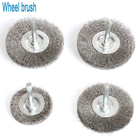 Stainless Steel Wire Wheel Brush Kit & Crimped Cup Brush for Drill, 0.0059 Inch Fine Wire, 7pcs