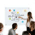Magnetic Glass Whiteboard, 24" x 18" Frameless Dry Erase Board for Office, Home, Classroom with Marker Tray