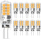 G4 LED Bulb, Warm White 3W Equivalent to 20W 30W Halogen, 360 Beam Angle, AC/DC 12V, 10 Pack