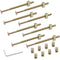 M6 x 100mm Bunk Bed Bolts, 12 Pcs Hex Drive Socket Furniture Barrel Screws with Wrench for Baby Crib