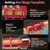 2.5" 5" 1/4" 5/8" 1-3/4" Door Hinge Jig, Aluminum Alloy Router Template Kit, Adjustable Mortise Jig for to Hinges, Fits