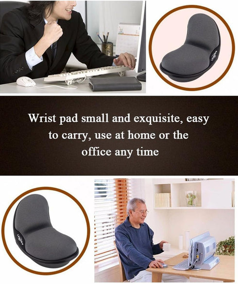 LINGSFIRE Memory Foam Mouse and Keyboard Wrist Rest Pad, Anti-Skid Support Mat for Office Computer (Gray)