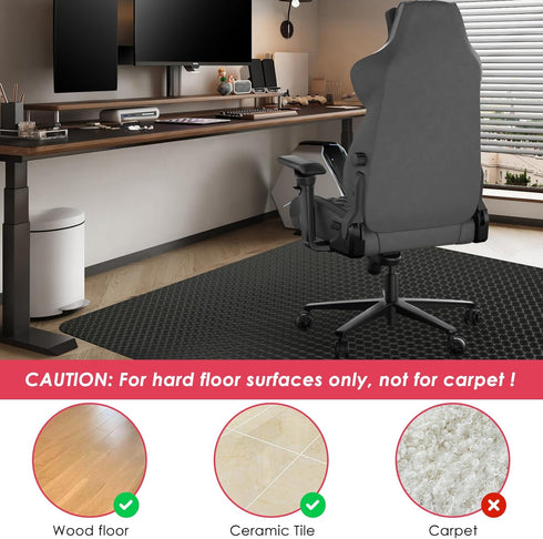 55"36" Vicwe Gaming Chair Mat for Hardwood Floor, Office Chair Mat, PVC Computer Chair Mats, Easy Glide, Floor