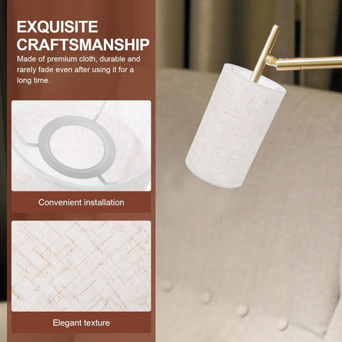 E27 4.72X7.86 Inch ARTIBETTER Small Drum Lampshade Linen Fabric Light Cover Replacement for Table and Floor Lamps