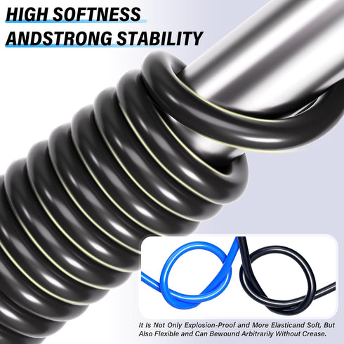 TAILONZ PNEUMATIC 1/4 inch OD Black Nylon Tube - 32.8ft Air Brake Tubing for Pneumatic Applications