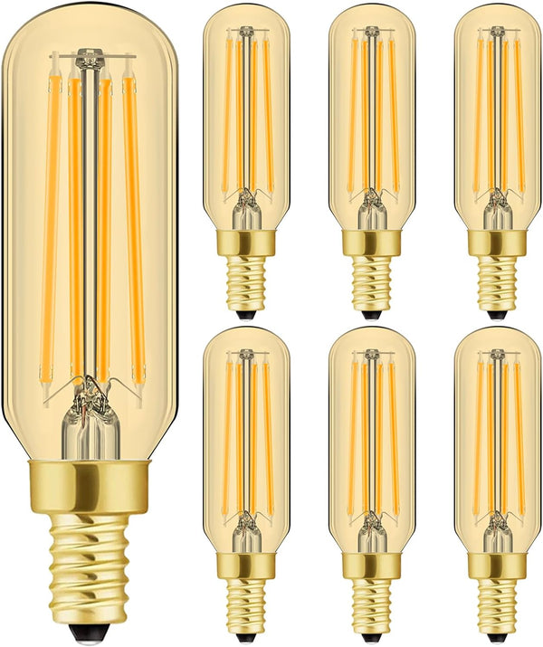 Leools E12 LED Dimmable 8W Equal 75 watt Amber Warm White 2700K