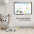 JILoffice Magnetic Dry Erase Calendar Whiteboard - Monthly 24 x 18 Inch, Black Aluminium Frame for Office & Home